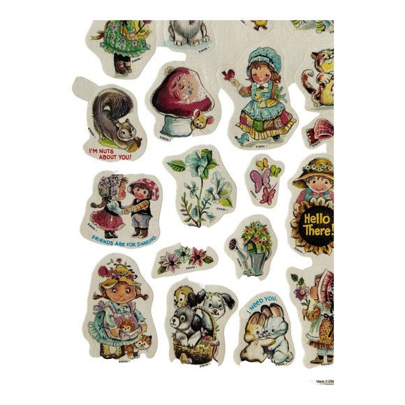 VTG Mark 1 Celebrity Stickers 1983 Old Fashioned Kids Dogs Mushroom Cats… - Picture 5 of 8